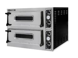 Forno per pizza 4 + 4 Ø 32 cm - 9400W - 400V | Prismafood BASIC 44