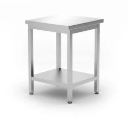 Tavolo da lavoro con ripiano Budget Line - 60 x 60 x 85 cm | Hendi 817094