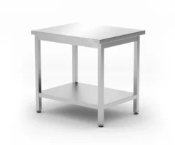 Tavolo da lavoro con ripiano Budget Line - 80 x 60 x 85 cm | Hendi 817100