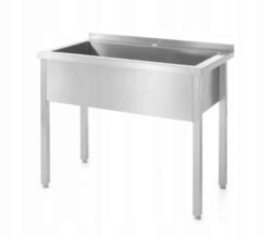 Lavello in acciaio inox con vasca saldata - 80 x 70 x 85 cm | Hendi 812853