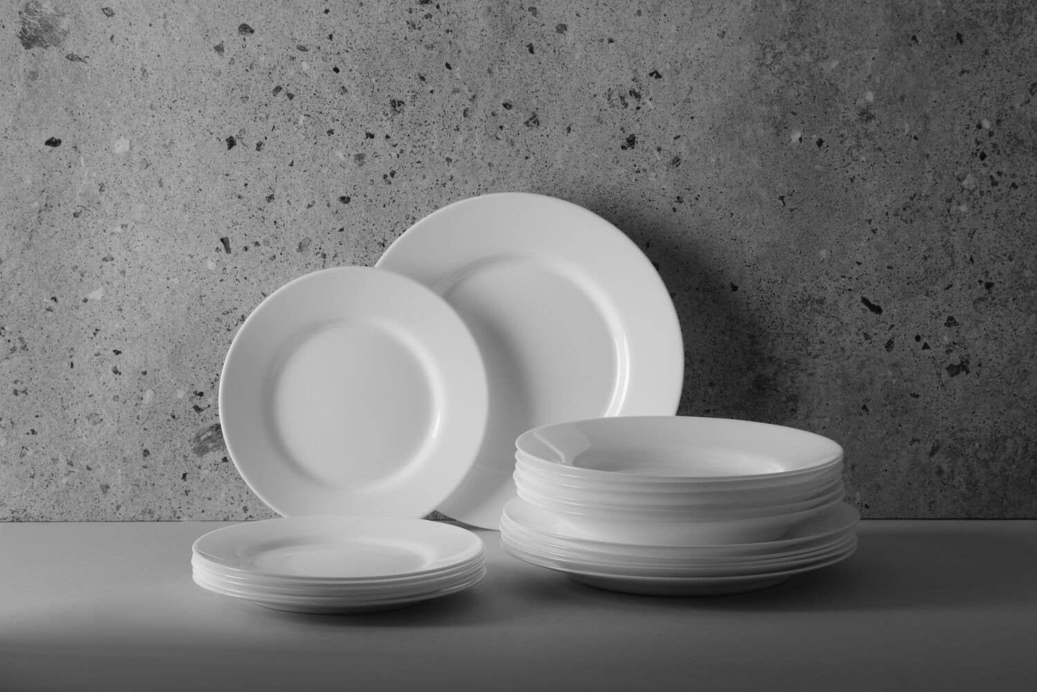 Set di piatti in vetro temperato - 18 pz | Hendi 795224