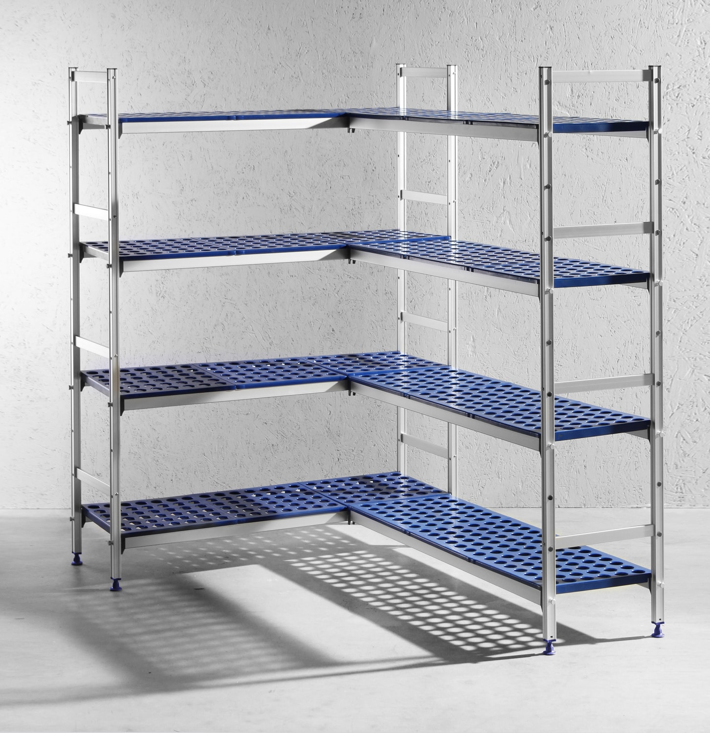 Scaffale di stoccaggio in alluminio - 128 x 40,5 x 168,5 cm | Hendi 812273
