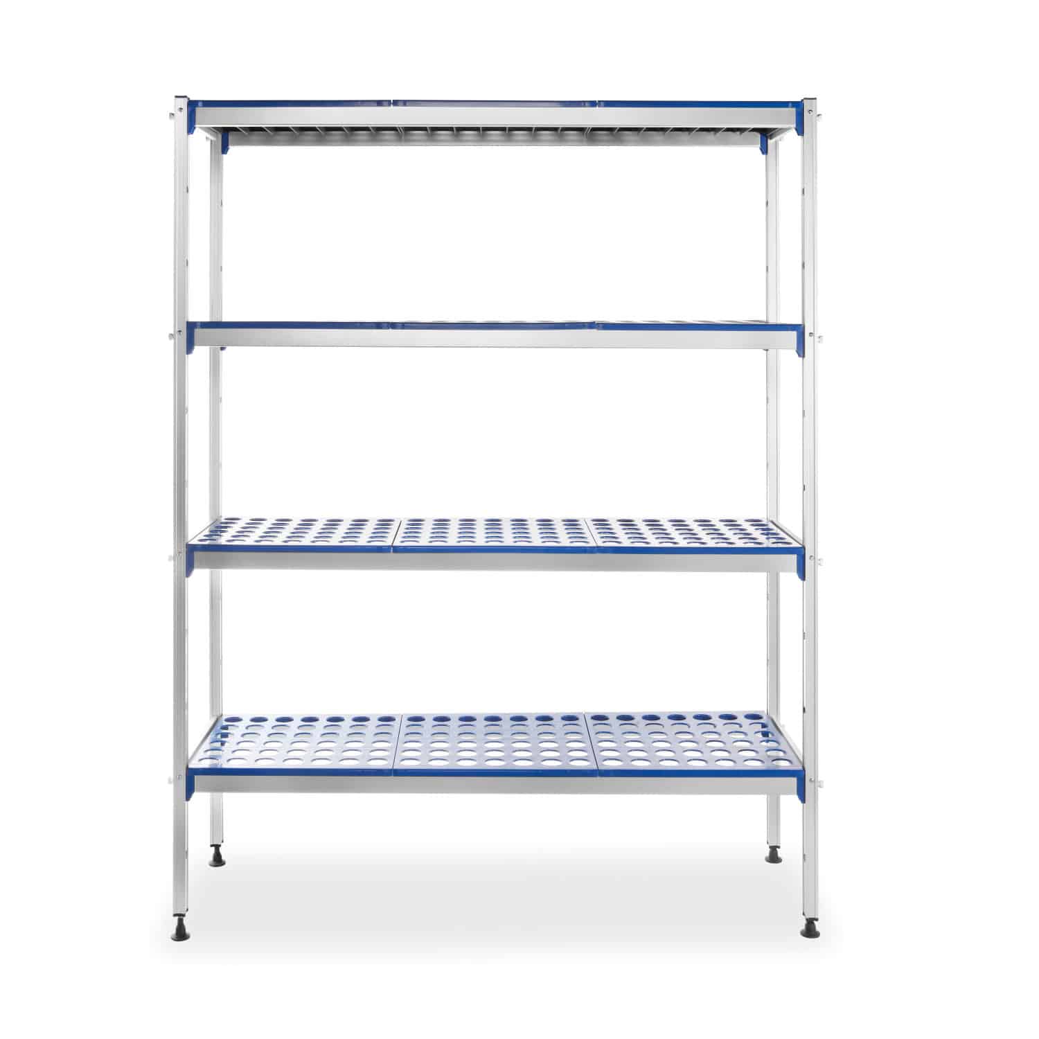 Scaffale di stoccaggio in alluminio - 128 x 40,5 x 168,5 cm | Hendi 812273