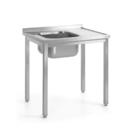 Tavolo lavello a una vasca - imbullonato - 100 x 60 x 85 cm | Hendi 812648