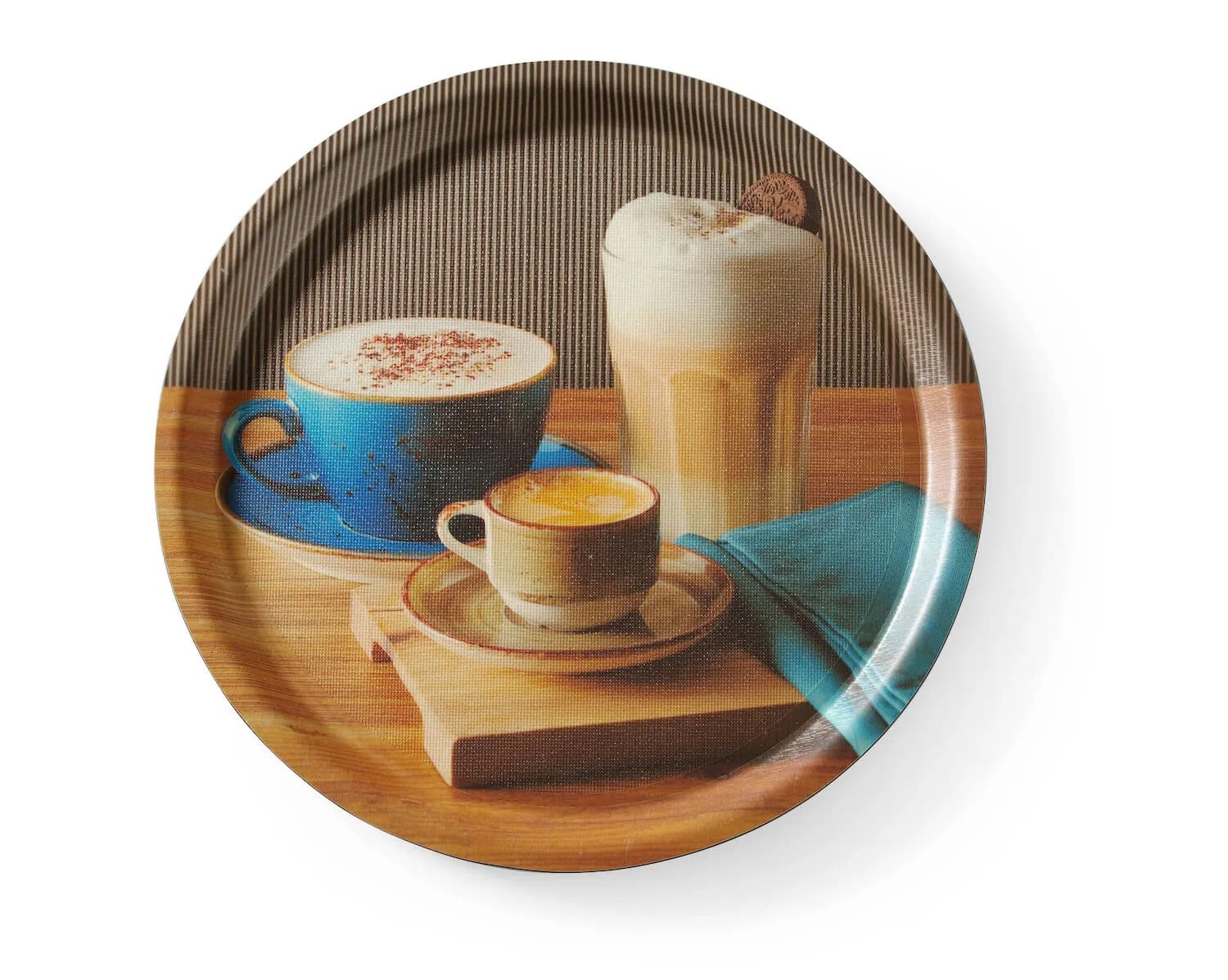 Vassoio con stampa caffè - Ø 38 cm | Hendi 507971