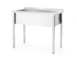 Tavolo lavello - a una vasca - 100 x 60 cm - Budget Line | Hendi 811023
