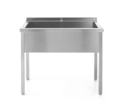 Tavolo lavello con vasca singola - 80 x 60 x 85 cm | Hendi 811825