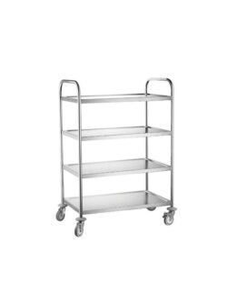 Carrello da servizio - 4 ripiani - 90,5 x 58,5 x 124,5 cm | Hendi 810118