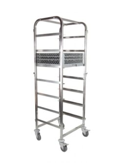 Carrello per cestelli lavastoviglie - 55,5 x 50 x 170 cm | Hendi 810583