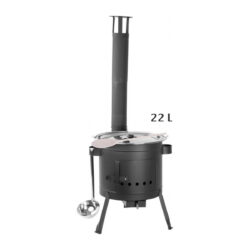 Set per paiolo da gulasch e macellazione, paiolo da 22 l
