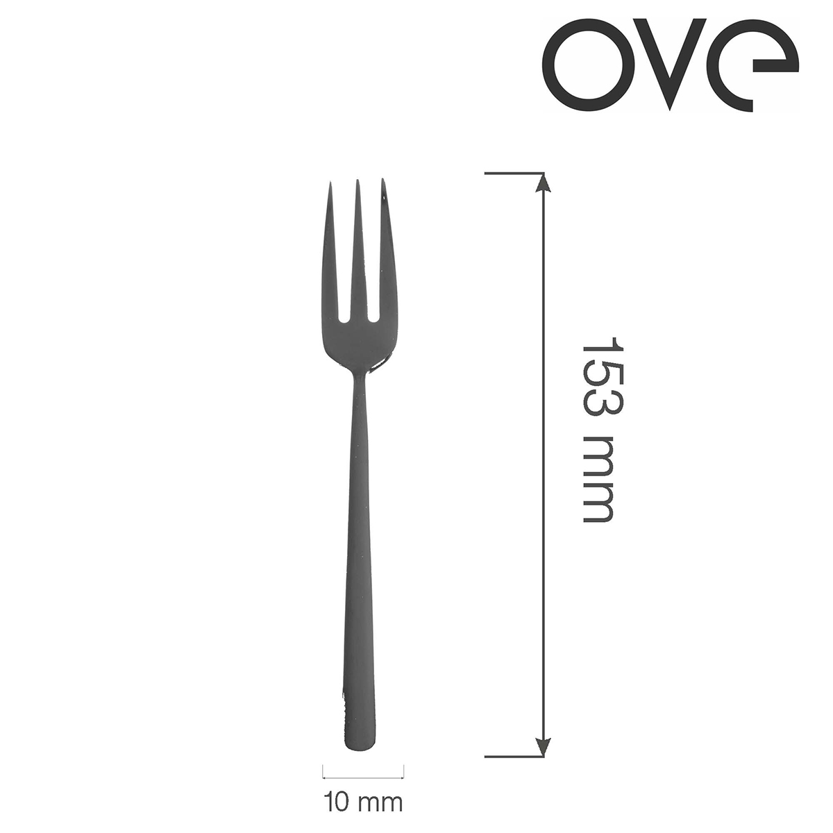 Amarone Black forchetta da dessert - 153 mm | OVE