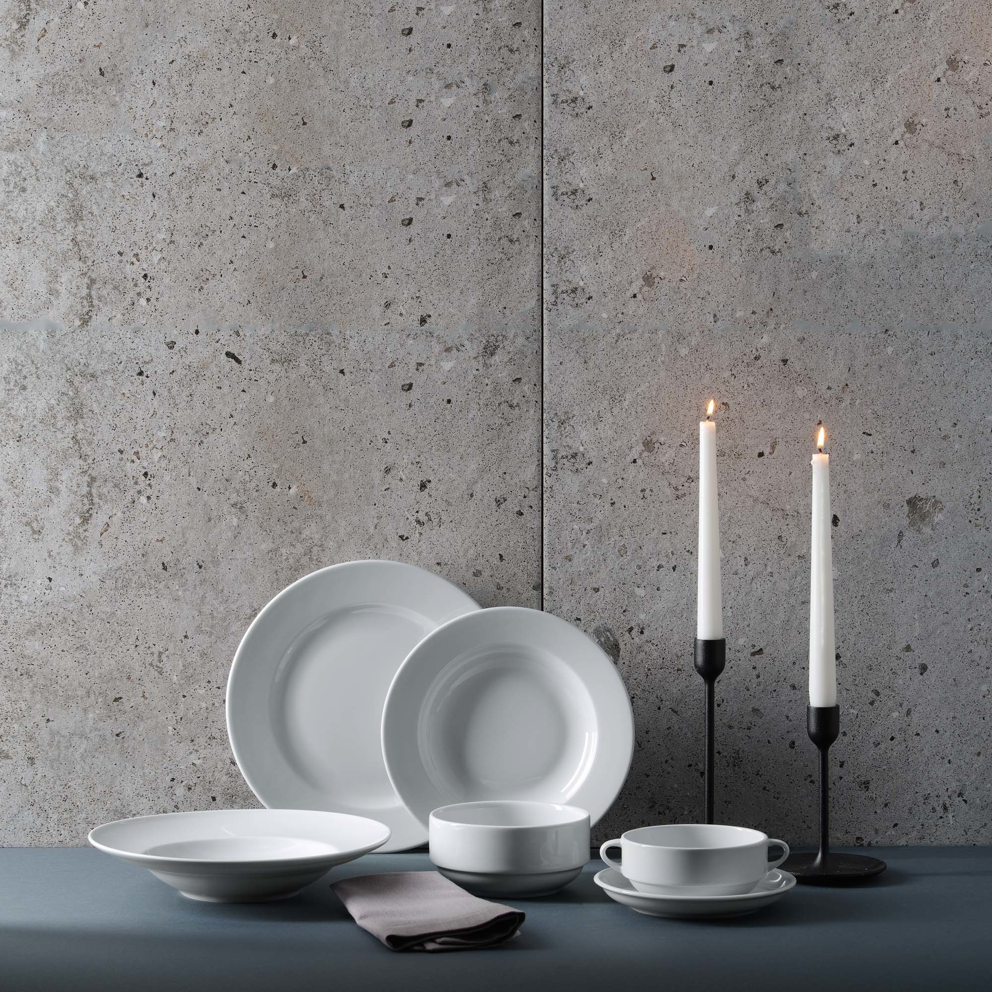 Piatto senza bordo Bianco - 210 mm | Fine Dine