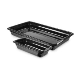 Contenitore in porcellana GN1/3 nero | Fine Dine