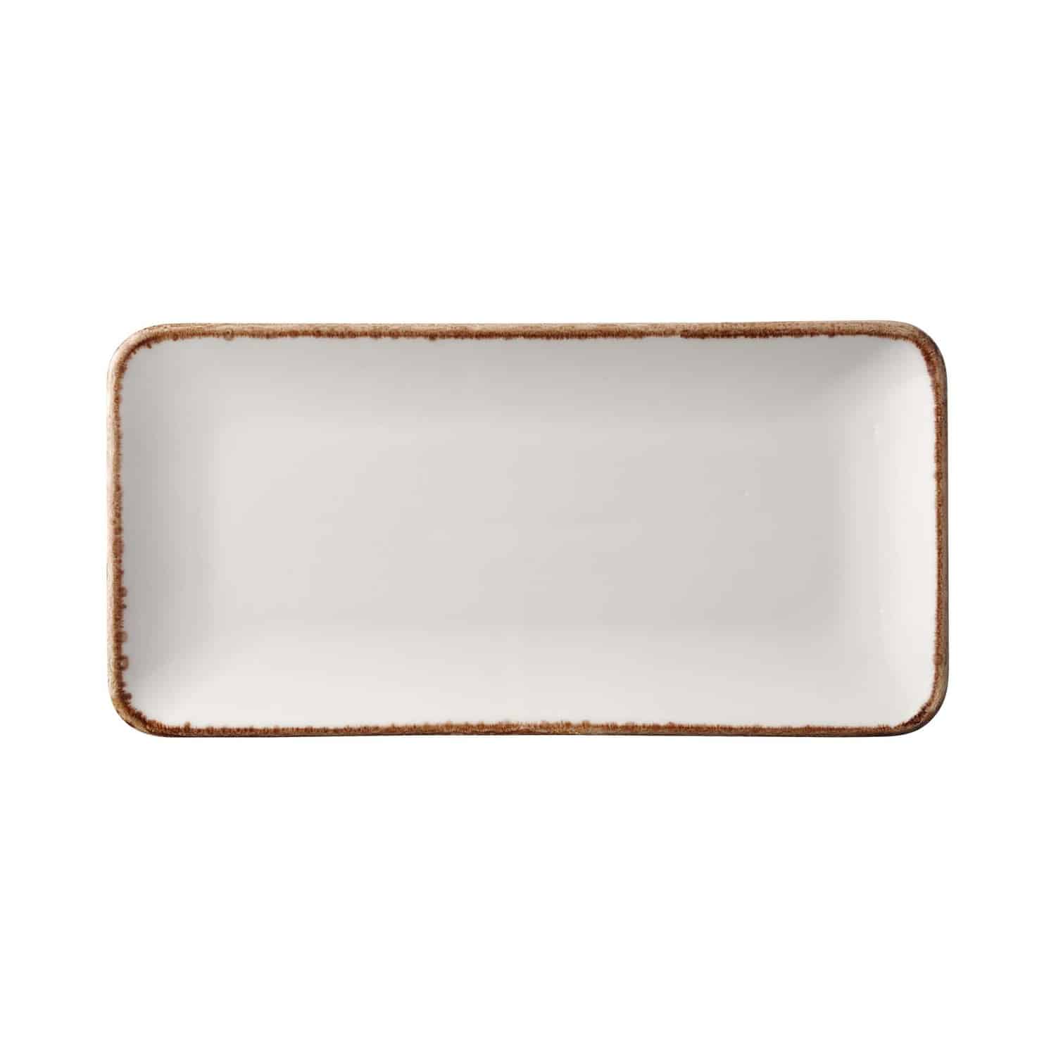 Piatto rettangolare color vaniglia - 300x150 mm | Fine Dine