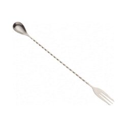 Cucchiaino da bar con estremità a forchetta - acciaio inox - 315 mm | BarFly