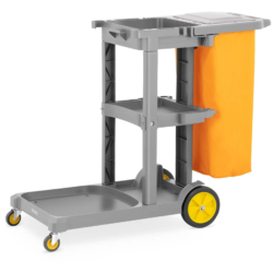 Carrello per pulizia con sacco e coperchio | UNICLEAN 13