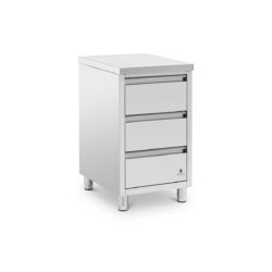 Armadio in acciaio inox - 3 cassetti - 50 x 60 cm | RCCD-3S