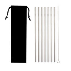 8x cannucce in acciaio inox Ø 6 mm con spazzolina di pulizia | Gastrokitchen