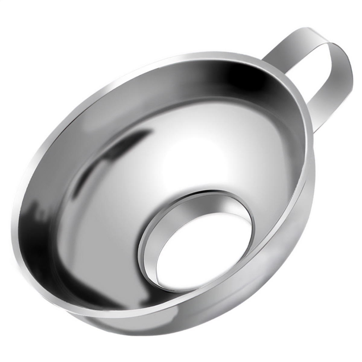 Imbuto in acciaio inox con collo basso e manico - misura L | Gastrokitchen