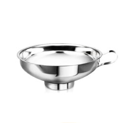 Imbuto in acciaio inox con collo basso e manico - misura S | Gastrokitchen