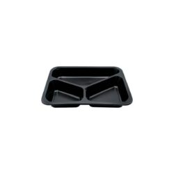 Contenitore menu termosaldabile - 3 scomparti - 50 pz - 227x178x40 mm