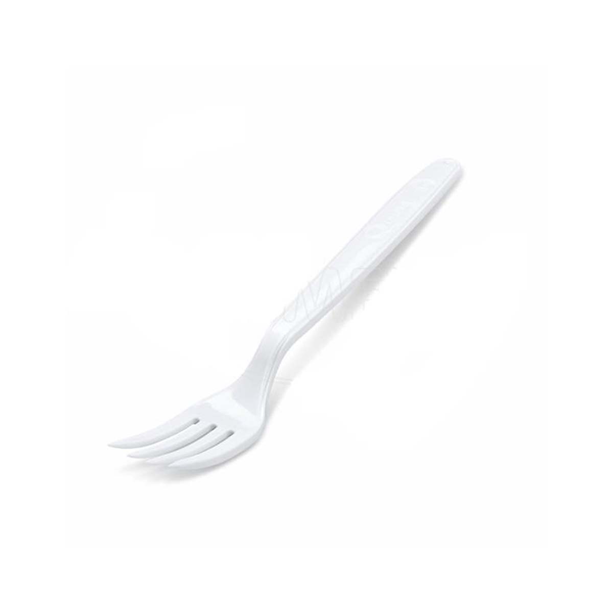 Forchetta monouso (PP) riutilizzabile - 18,5 cm - bianca | 100 pz