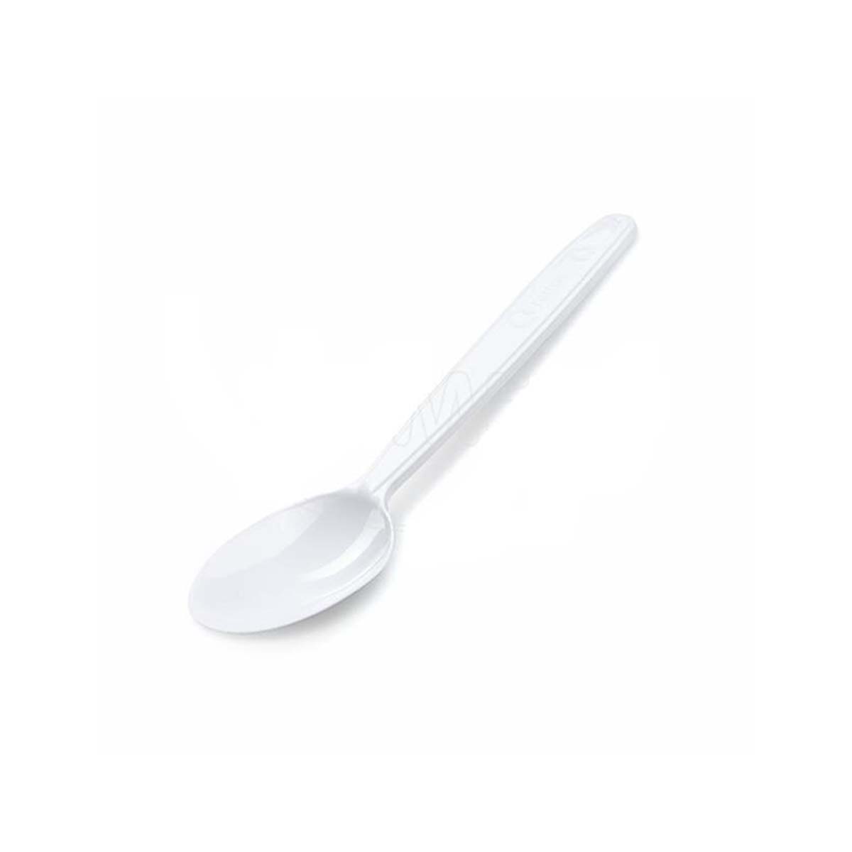 Cucchiaio monouso (PP) riutilizzabile - 18,5 cm - bianco | 100 pz