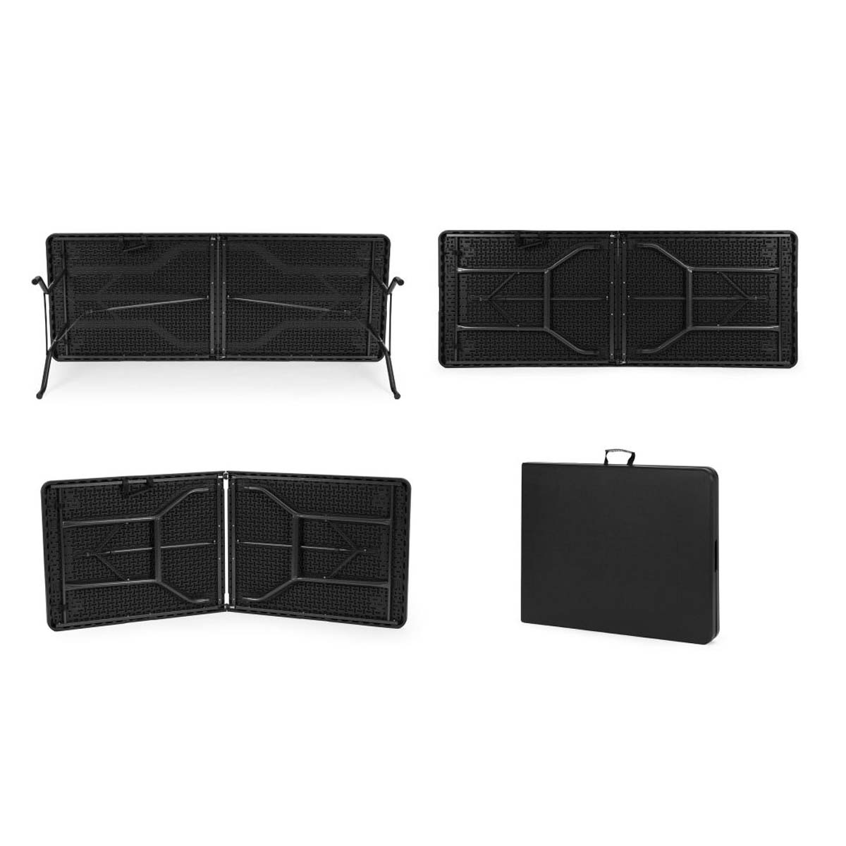 Tavolo da buffet pieghevole - 180 cm | nero