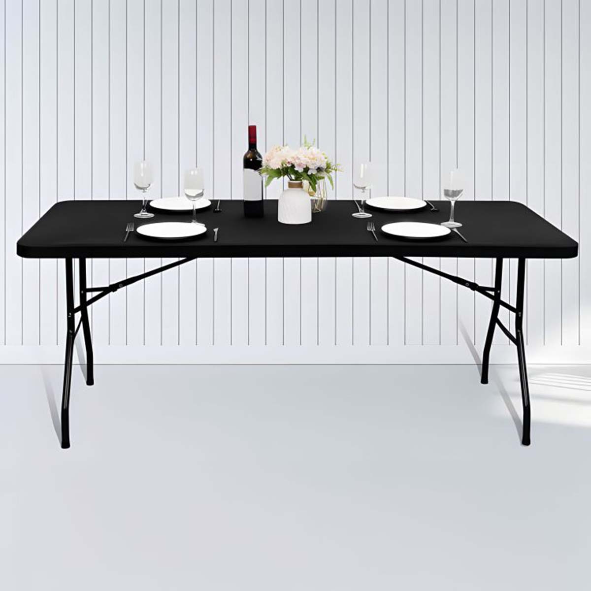 Tavolo da buffet pieghevole - 180 cm | nero