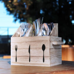Contenitore per posate in legno | Gastrokitchen