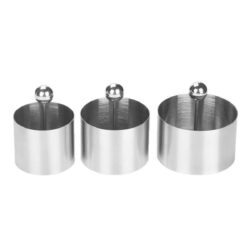 Stampi per impasti e dessert - set 3 pz - acciaio inox | Gastrokitchen