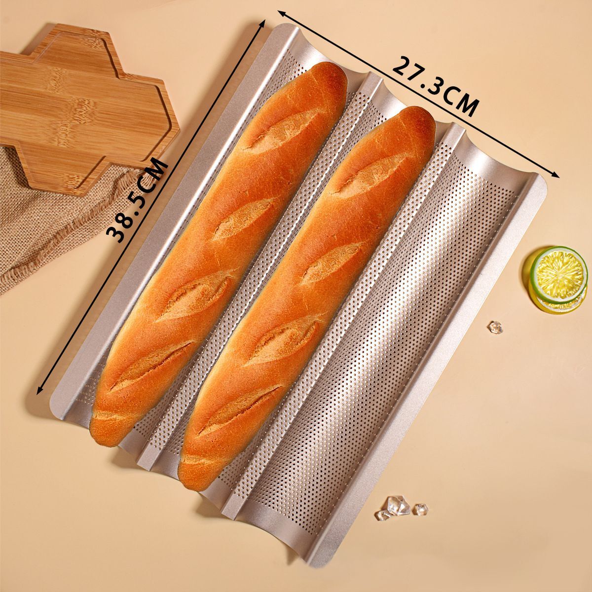 Teglia antiaderente per baguette 38,5 x 27,3 cm | Gastrokitchen