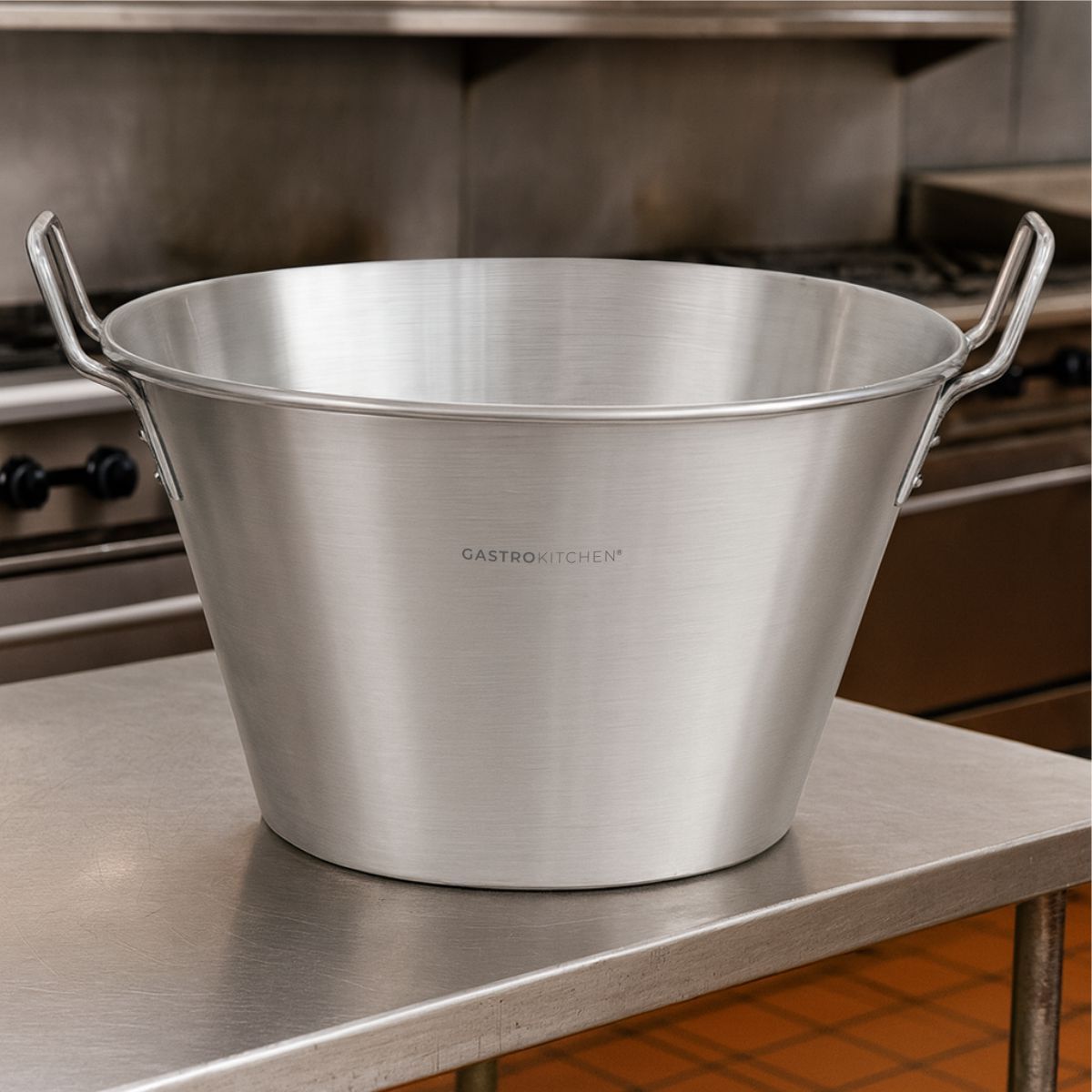Ciotola conica con manici - 13 L - acciaio inox | Gastrokitchen