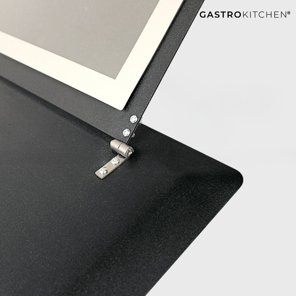 Portamenù da tavolo con portafoglietti formato A4 - nero | Gastrokitchen