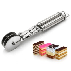 Tagliapasta uniforme - torte - 3 coltelli - acciaio inox | Gastrokitchen