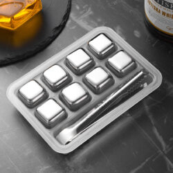 Set di cubetti in acciaio inox - alternativa al ghiaccio - 8 pz | Gastrokitchen