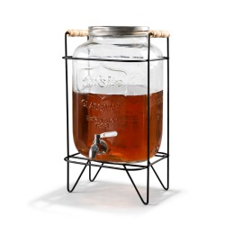 Erogatore di bevande in vetro con supporto - 8 L | Gastrokitchen