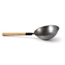 Padella wok - Ø 30 cm - acciaio al carbonio - manico in legno