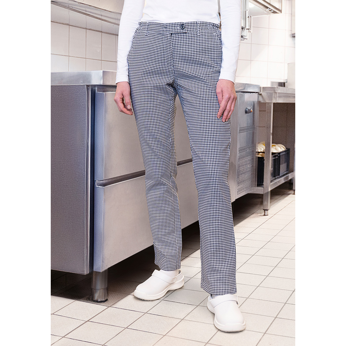 Pantaloni da cuoco Basic - da donna, M neri