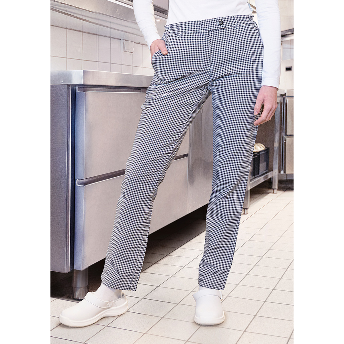 Pantaloni da cuoco Basic - da donna, M neri