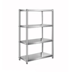 Scaffale in acciaio inox 100 x 50 x 155 cm - a quattro ripiani | Gastrokitchen