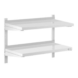 Ripiano a parete - 2 ripiani - 80 x 40 cm | RCWR-800.4