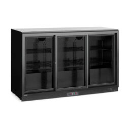 Frigorifero per bar 3 - a porta - 308 L - nero | Arktic 236901