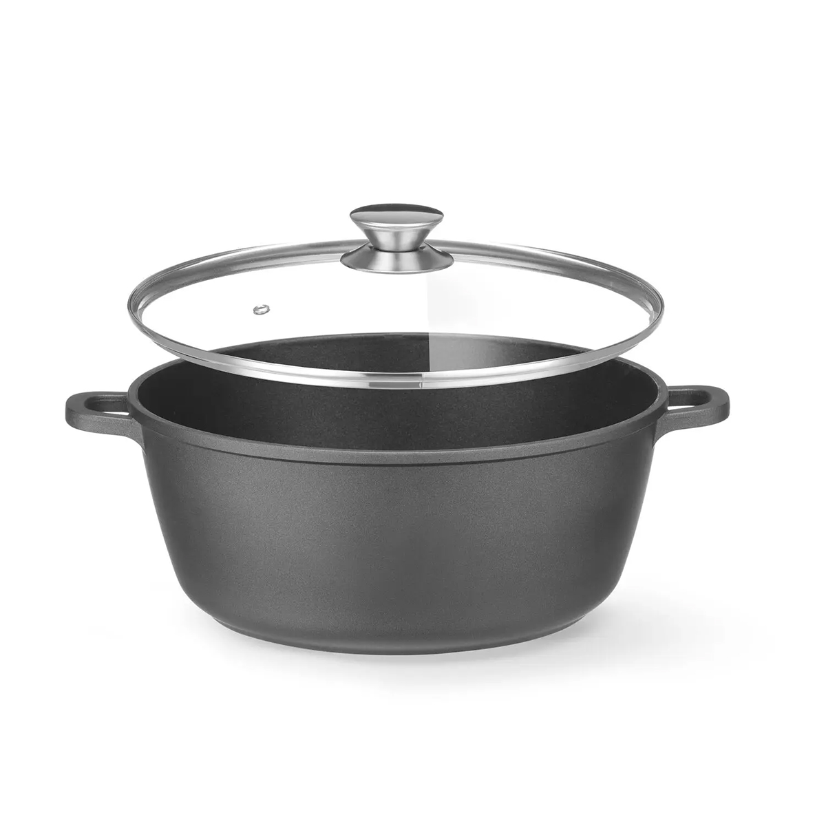 Pentola - 7,5 L - 387x310 mm - nera | Hendi 611036