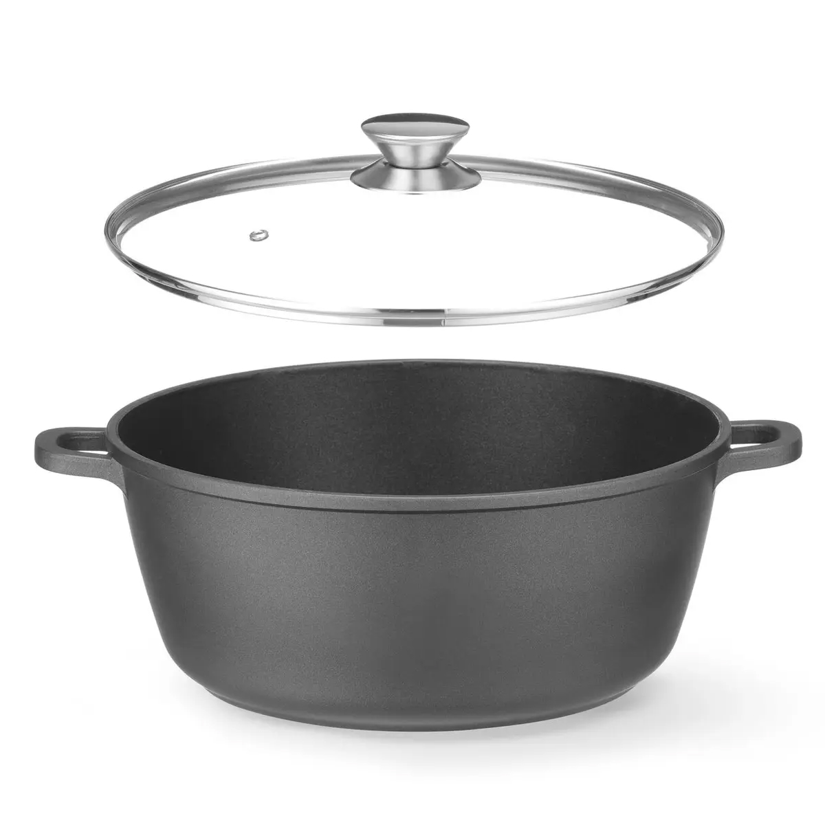 Pentola - 7,5 L - 387x310 mm - nera | Hendi 611036