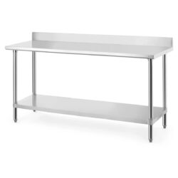 Tavolo da lavoro con alzatina posteriore - 180 x 60 cm - Budget Line | Hendi 817605