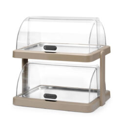 Vetrina doppia con coperchio a rullo - 480x355 mm - UNIQ | Hendi 871959
