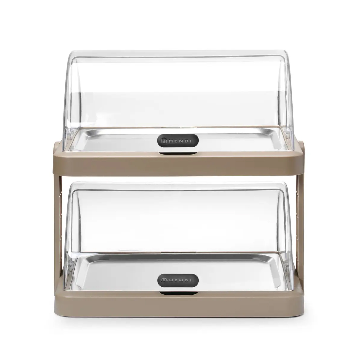 Vetrina doppia con coperchio a rullo - 480x355 mm - UNIQ | Hendi 871959