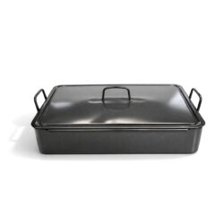 Pirofila smaltata con coperchio - 60x40x12 cm