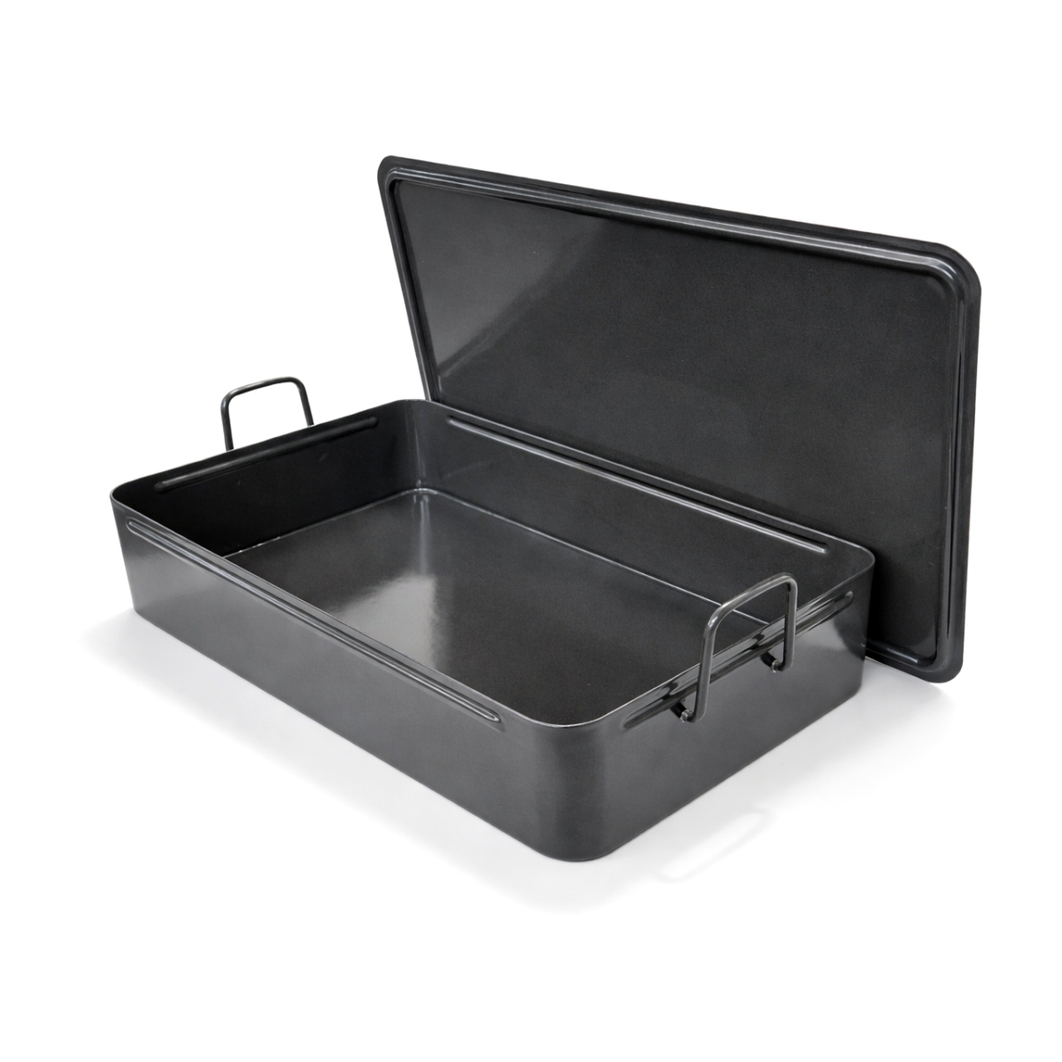 Pirofila smaltata con coperchio - 60x40x12 cm